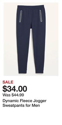Old Navy Dynamic fleece jogger sweatpants for men offer