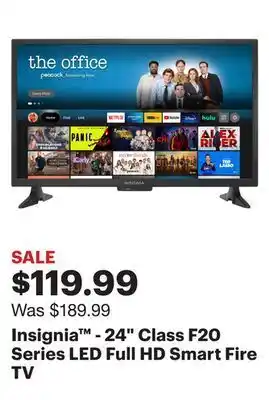 Best Buy Insignia™ - 24" class f20 series led full hd smart fire tv offer