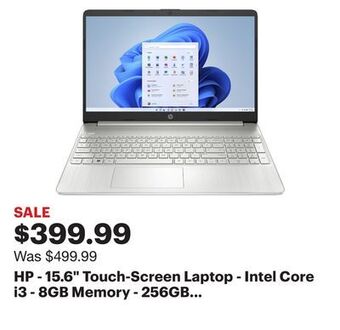 Best Buy Hp - 15.6" touch-screen laptop - intel core i3 - 8gb memory - 256gb ssd - natural silver offer
