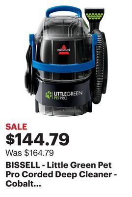 Best Buy Bissell - little green pet pro corded deep cleaner - cobalt blue/titanium offer