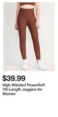 Old Navy High-waisted powersoft 7/8-length joggers for women offer