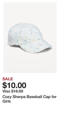 Old Navy Cozy sherpa baseball cap for girls offer
