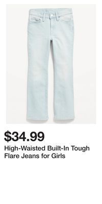 Old Navy High-waisted built-in tough flare jeans for girls offer