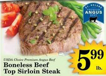 Harvest Foods Boneless Beef Top Sirloin Steak offer