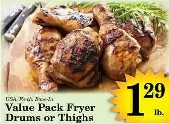 Harvest Foods Value Pack Fryer Drums Or Thighs offer
