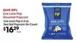 Kroger Live Love Pop 4.4 Oz Sea Salt Popcorn 24-Count offer