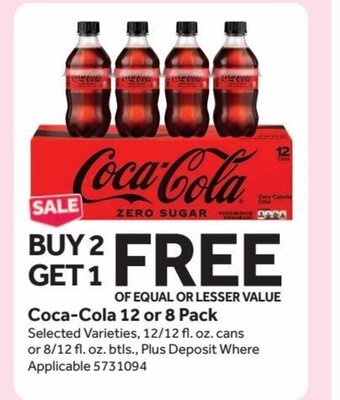 Stop&Shop Coca-Cola 12 or 8 Pack offer
