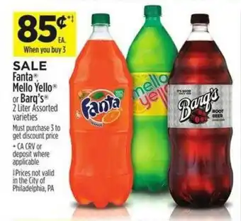 Dollar General Fanta Mello Yellow or Bar's 2 Liters Assorted offer