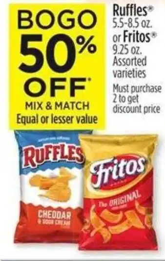 Dollar General Ruffles 5.5-8.5 oz. of Fritos 9.25 oz. offer