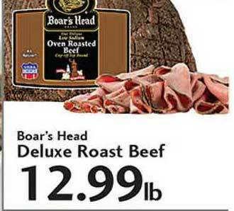 Sunset Foods Boar's Head Deluxe Roast Beef offer