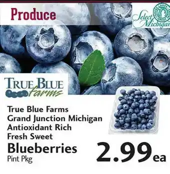 Sunset Foods True Blue Farms Grand Junction Michigan Antioxidant Rich Fresh Sweet offer