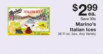 Fairway Store Market Marino's Italian Ices offer