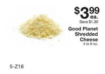 Fairway Store Market Good Planet Shredded Cheese offer