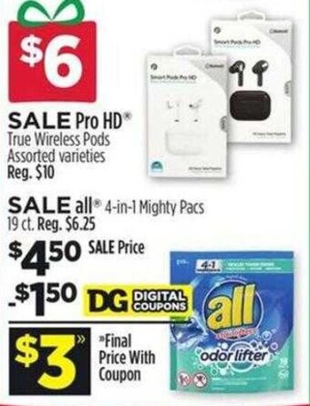 Dollar General Pro HD True Wireless Pods offer