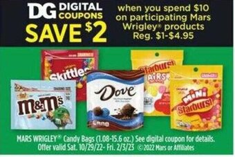 Dollar General Mars Wrigley Candy Bags offer