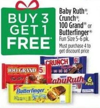 Dollar General Baby Ruth Crunch, 100 Grand or Butterfinger offer