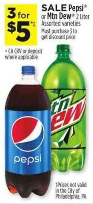 Dollar General Pepsi or Mtn Dew 2 Liter offer
