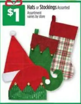 Dollar General Hats or Stockings Assorted offer