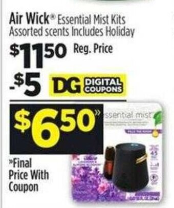 Dollar General Air Wick Essential Mist Kit offer