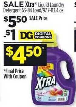 Dollar General Xtra liquid laundry detergent offer