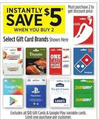 Dollar General Gift card brands offer