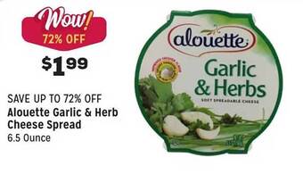 Grocery Outlet Alouette garlic & herb cheese spread offer