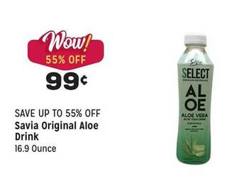 Grocery Outlet Savia original aloe drink offer