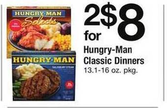 Safeway Hungry-man classic dinners offer