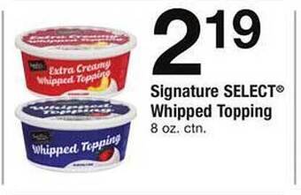 Safeway Signature select whipped topping offer