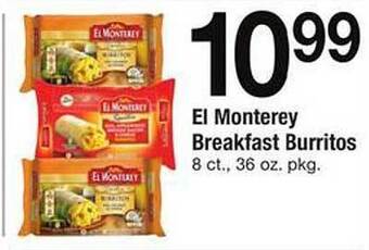 Safeway El monterey breakfast burritos offer