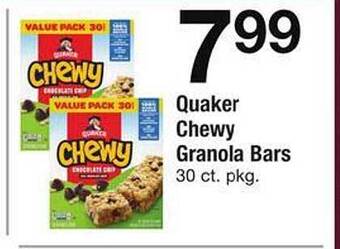 Safeway Quaker chewy granola bars offer