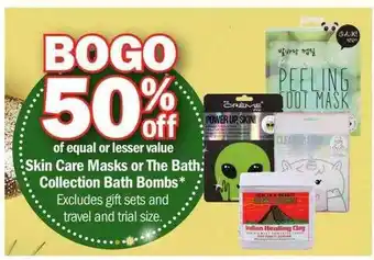Meijer Skin care masks or the bath collection bombs offer