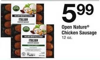 Safeway Open nature chicken sausage offer