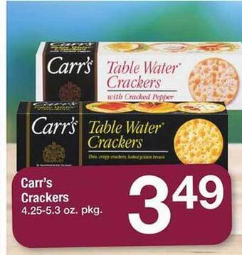 Safeway Carr's crackers offer