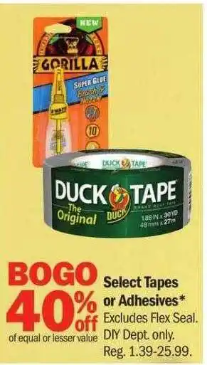 Meijer Select tapes or adhesives offer