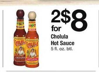 Safeway Cholula hot sauce offer