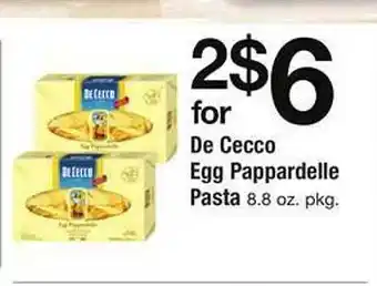 Safeway De cecco egg papparelle pasta offer