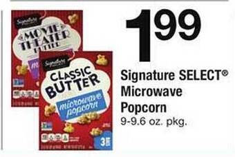 Safeway Signature select microwave popcorn offer