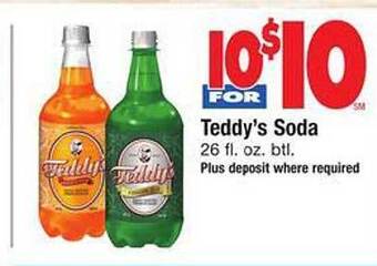 Safeway Teddy's soda offer