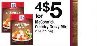 Safeway Mccormick country gravy mix offer
