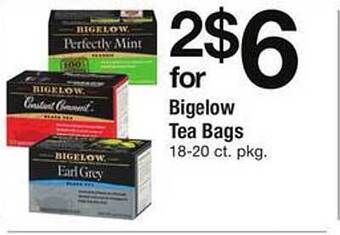 Safeway Bigelow tea bags offer
