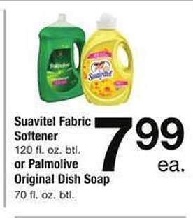 Safeway Suavitel fabric softener or palmolive original dish soap offer