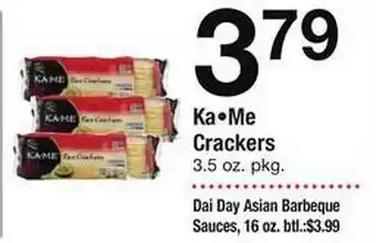 Safeway Ka-me crackers offer