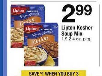 Safeway Lipton kosher soup mix offer