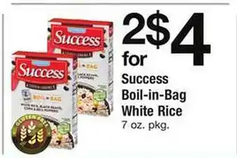 Safeway Success boil-in-bag white rice offer