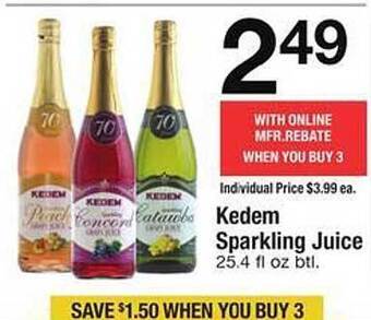 Safeway Kedem sparkling juice offer