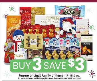 Safeway Ferrero or lindt family of items offer