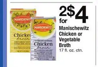 Safeway Manischewitz chicken or vegetable broth offer