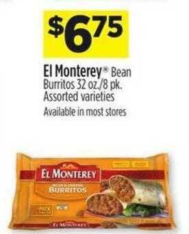 Dollar General El monterey bean burritos offer