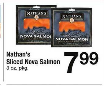 Safeway Nathan's sliced nova salmon offer